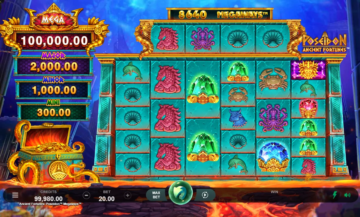 Ancient Fortunes Poseidon Megaways demo
