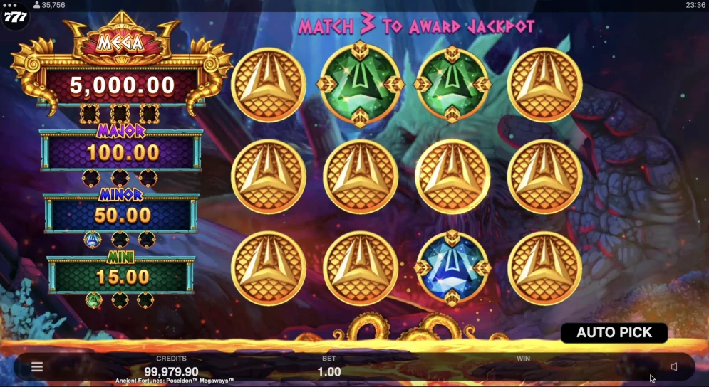 Ancient Fortunes Poseidon Megaways