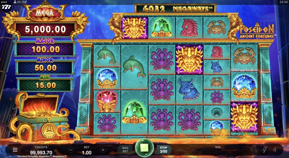 Ancient Fortunes Poseidon Megaways Slot